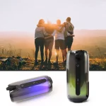 Boxa portabila Wireless Bluetooth, rezistenta la apa IPX7, Subwoofer, sunet Stereo cu lumini LED, alb 6 Boxa portabila Wireless Bluetooth, rezistenta la apa IPX7, Subwoofer, sunet Stereo cu lumini LED, alb