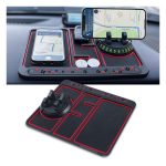 Covoras Antiderapant cu Suport de Telefon Rotativ si Numar pentru Bord Auto 4 Covoras Antiderapant cu Suport de Telefon Rotativ si Numar pentru Bord Auto