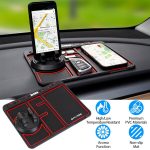Covoras Antiderapant cu Suport de Telefon Rotativ si Numar pentru Bord Auto 3 Covoras Antiderapant cu Suport de Telefon Rotativ si Numar pentru Bord Auto