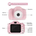 Oferta 2 Bucati x Aparat Foto Digital Pentru Copii, Roz si Albastru