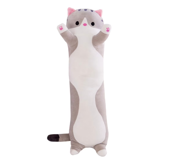 Jucarie de plus, Pisica Uriasa, GRI 100 cm
