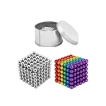 Set Bile Magnetice Neocube, Multicolore + Argintii, 5 mm, 432 piese 1 Set Bile Magnetice Neocube, Multicolore + Argintii, 5 mm, 432 piese