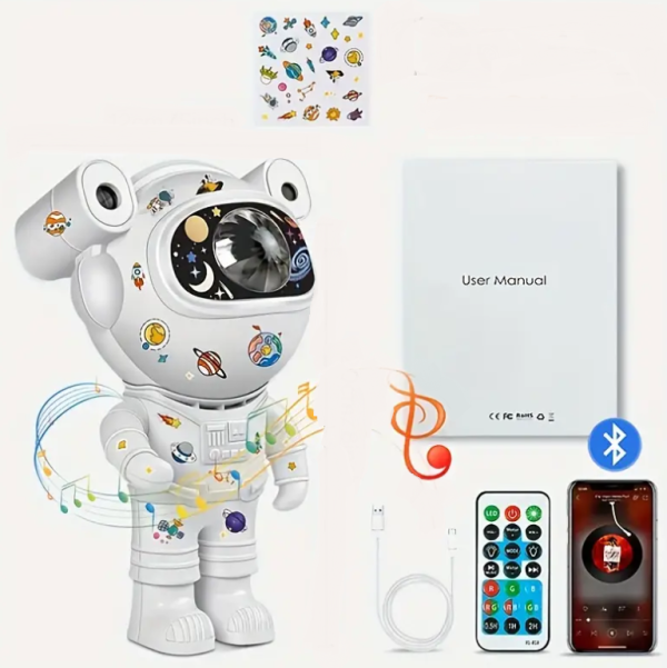 ASTRONAUT Proiector Astronaut, cu stickere autoadezive, conexiune Bluetooth