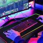Mouse Pad gaming cu iluminare RGB Led 80 x 30 negru