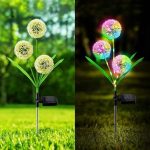 Set 2x Lampa solară decorativă cu flori de papadie