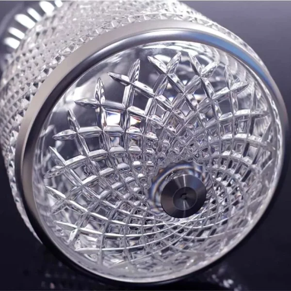 decantor-de-bauturi-rotativ1 Decantor de vin rotativ de lux, din sticlă transparentă, set elegant