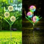 Set 2x Lampa solară decorativă cu flori de papadie