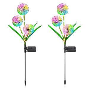 Set 2x Lampa solară decorativă cu flori de papadie