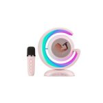 Microfon karaoke SMART, Boxa WIRELESS cu lumina RGB LED, Ccopii / Adulti KIT 2 in 1