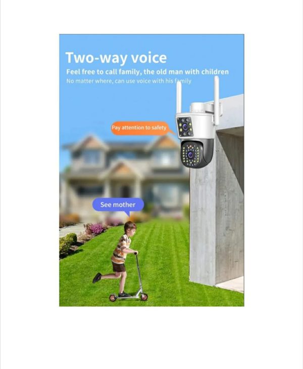 Camera Dubla WiFi Jortan - 6MP, Full HD 4K cu Alarma Integrata, Detectare Umana si Recunoastere Faciala