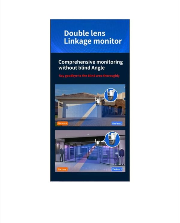 Camera Dubla WiFi Jortan - 6MP, Full HD 4K cu Alarma Integrata, Detectare Umana si Recunoastere Faciala