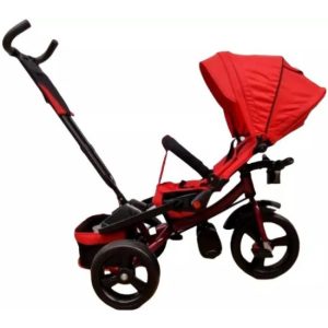 Tricicleta cu scaun reversibil, pozitie de somn, 8-36 luni - ROSU