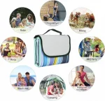 Patura de picnic, tesatura PVC, multicolor, 150 x 200 cm