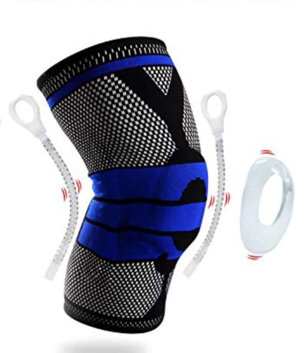 genunchiera3 Genunchiera cu pernita din silicon , cu arcuri metalice din material respirabil , ideal pentru activitati sportive